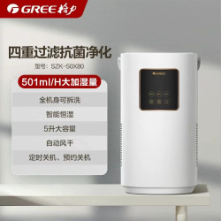 格力 家用卧室静音孕妇婴儿家用智能恒温除菌净化低噪无雾加湿器