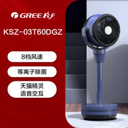 格力 新款水冷扇空气循环扇电风扇多功能加湿降温等离子摇头智能