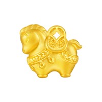 周大生 福韵小马黄金千锦马转运珠生肖马足金硬金唐马手链送女朋友