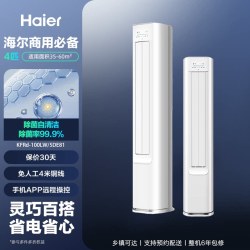 海尔 中央空调4匹立式柜机一级能效商用店铺门面100DE