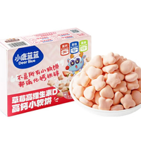 小鹿蓝蓝 儿童饼干 益生元草莓小软饼1盒