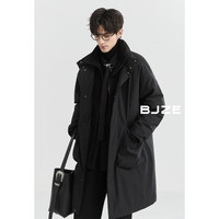 伯爵卓尔 K451763 立领假两件中长款男士羽绒服