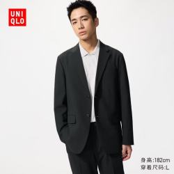 优衣库 男装快干弹力轻型茄克/外套夹克482223 09 黑色 XL