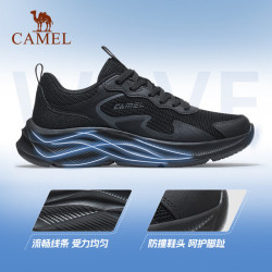骆驼 逐浪2.0 跑步鞋 黑/城堡灰 男41 K16B304043