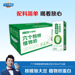 养元 六个核桃植物奶调制豆乳250ml*24植物蛋白饮料 整箱装