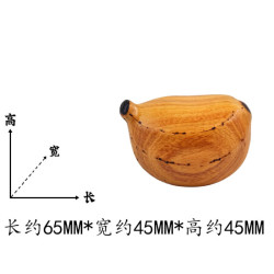 木易 天然木雕水果摆件木质手把件车载工艺品装饰家居配饰送好友礼品 禁止焦虑