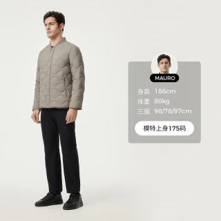 坦博尔 罗纹棒球领轻薄简约短款羽绒服外套TAF310119A