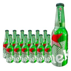 喜力 啤酒经典铝罐330ml*12瓶 绿瓶 全麦酿造 非原箱