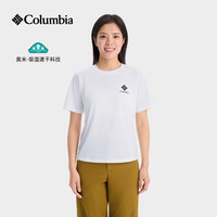 Columbia 26春夏哥伦比亚短袖T恤女户外舒适透气吸湿速干圆领半袖t恤XR6735 101 L