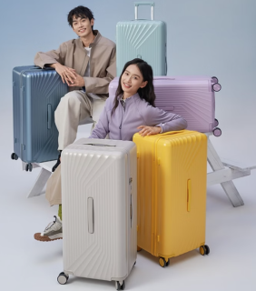 卡拉羊 防刮抗摔魔方体拉杆旅行箱 钛金黑CX8138   28英寸