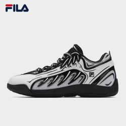 FILA 官方女鞋ADE 2025 JV复古运动鞋2025夏新款薄底鞋休闲鞋 雨雾灰/黑-NB 37.5