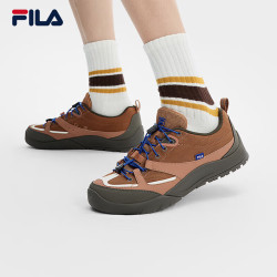 FILA 山越鞋男鞋薄底运动鞋2025夏季新款户外风休闲鞋复古板鞋 麦麸棕/雪白-BS 42