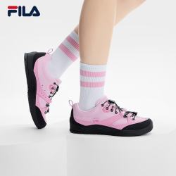 FILA 山越鞋女鞋薄底运动鞋2025夏季新款户外风休闲鞋复古板鞋 女粉色/豆青粉-BS 37.5