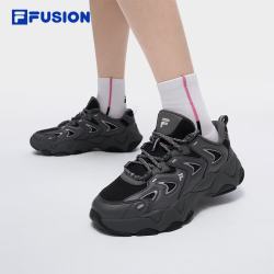 FILA 潮牌天幕鞋 女鞋情侣老爹鞋2025秋季新款运动鞋男 黑/锻铁灰-BF 35.5