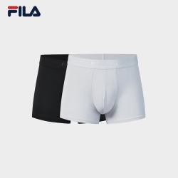 FILA 官方男士内裤套装冬季新款舒适透气短裤平角裤2条装 组合色-99 XL