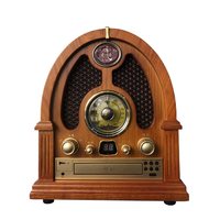 理丹 复古cd机蓝牙音箱收音机U盘播放机一体音响木质家用中古风摆件