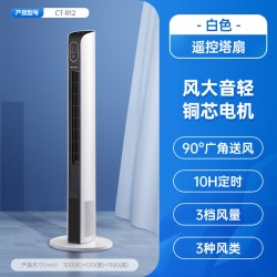 艾美特 电风扇塔扇落地家用遥控立式静音节能小型移动电扇RD1