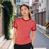 adidas 三叶草 夏季透气潮流百搭时尚休闲运动日常女子短袖T恤