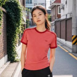 adidas 三叶草 夏季透气潮流百搭时尚休闲运动日常女子短袖T恤