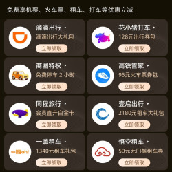 京东 Plus会员出行特惠 免费享机票、火车票、租车、打车等优惠立减