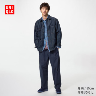 优衣库 488739 针织廓形舒适 藏青色 XS 男士休闲裤