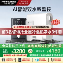 汉斯顿 0阻垢剂双水净水器家用直饮厨房自来水过ro反渗透纯水机C2