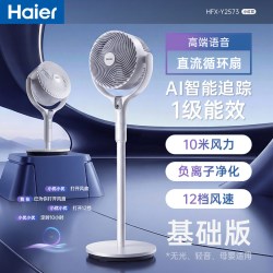 海尔 空气循环扇AI风随人动净化直流轻音家用电风扇大风力落地扇PJ