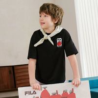 FILA 男童女童(105-175)短T恤 儿童宽松针织短袖衫