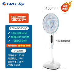 格力 落地电风扇一级能效家用直流变频节能省电摇头立式遥控落地扇