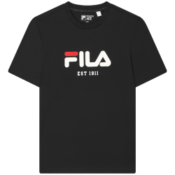 FILA 丝柔棉 印花针织短袖T恤