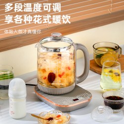 金正 养生壶炖煮一体家用烧水花茶壶小型煮茶器保温电热水壶全玻璃