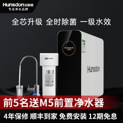 汉斯顿 净水器家用直饮0阻垢剂厨房过滤ro反渗透C80净水机白露800G