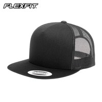 FLEXFIT 夏天网帽子男棒球帽潮牌欧美街头鸭舌帽透气防晒 6006 BLACK黑色 可调节