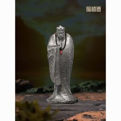 铜师傅 《达摩祖师》客厅桌面白铜禅意摆件书房家居装饰工艺品送礼