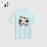 Gap 竹节棉海岛印花圆领短袖T恤（多款任选）
