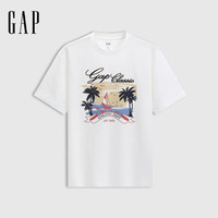 Gap 竹节棉海岛印花圆领短袖T恤（多款任选）