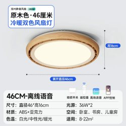 泥鸥 无叶风扇灯卧室天景灯原木风动态幻彩色天际晴空灯隐形风扇吸顶灯