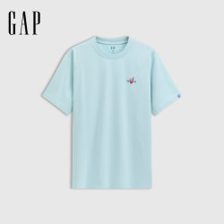 Gap 纯棉刺绣logo凉感圆领宽松短袖T恤（多款任选）