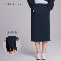 MAIA ACTIVE 中长直筒毛圈半裙棉修身显瘦运动瑜伽下装半裙MAIAACTIVE 61SK04