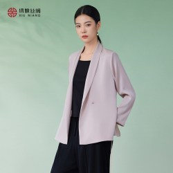 绣娘 真丝西装外套女夏季薄款气质职业正装