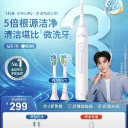 飞利浦 HX5181/01 微泡水流技术 皓月白 2支刷头 电动牙刷