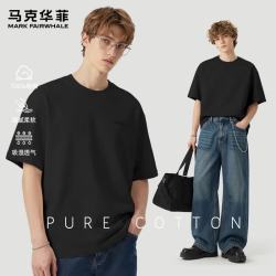马克华菲 100%纯棉短袖T恤男