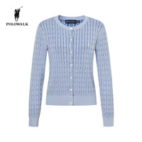 POLOWALK 女式长袖针织衫 蓝色 L