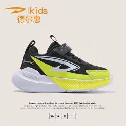 德尔惠 网面儿童鞋子男童跑鞋2026秋季新款透气超轻女童运动休闲鞋