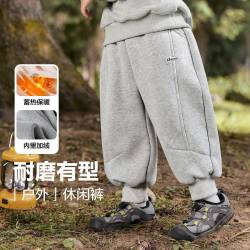右欧 男童加绒运动长裤冬季保暖卫裤儿童宝宝裤秋冬款童装裤子