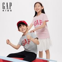百亿补贴：Gap 男女童2025夏季新款纯棉字母LOGO圆领短袖T恤儿童装上衣835287