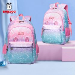 巴布豆 小学生书包女童1-3-4-6年级轻便护脊书包6-12岁公主背包女5