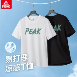 匹克 运动短袖男士夏季新款透气纯棉休闲半袖情侣装上衣宽松女T恤