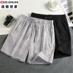 战狼世家 运动短裤男女夏季薄款冰丝速干四分裤情侣宽松沙滩裤男裤