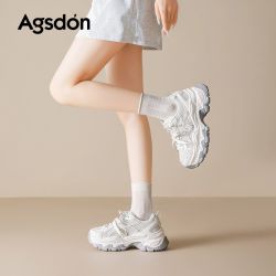 奥古狮登 厚底老爹鞋女2026新款夏季百搭爆款轻便户外软底运动鞋子